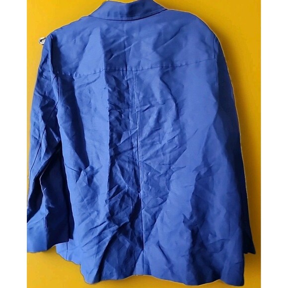 anne klein jacket Top MAGRITTE BLUE Large NWT New Excellent B7  $119 Retail - Picture 2 of 4